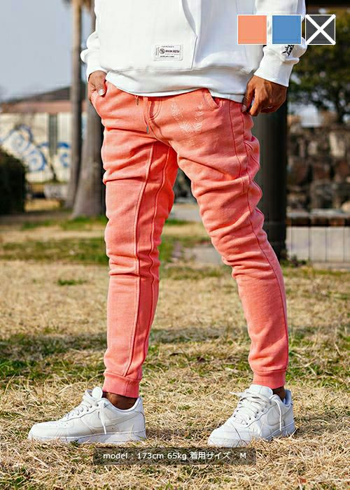 SALE】ピグメントフェザースウェットロングパンツ | adamsJUGGLER