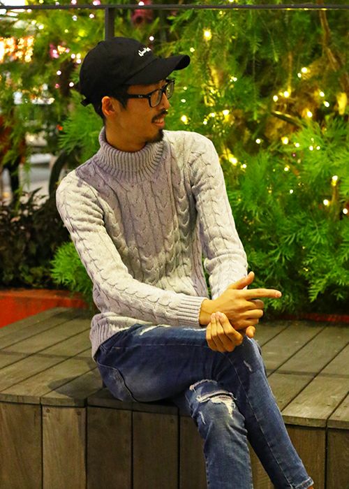 SALE】シックケーブルタートルニット | adamsJUGGLER（アダムス