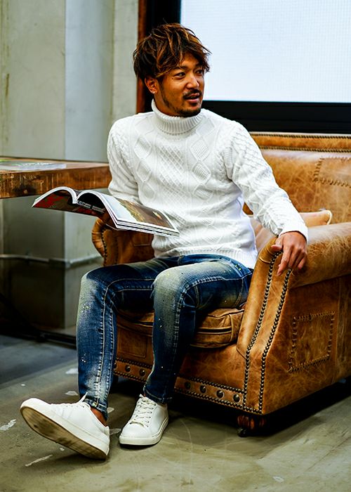 SALE】デティールケーブルタートルニット | adamsJUGGLER（アダムス