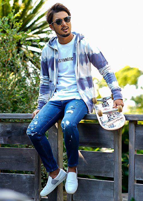 SALE】タイダイボーダージップパーカー | adamsJUGGLER（アダムス