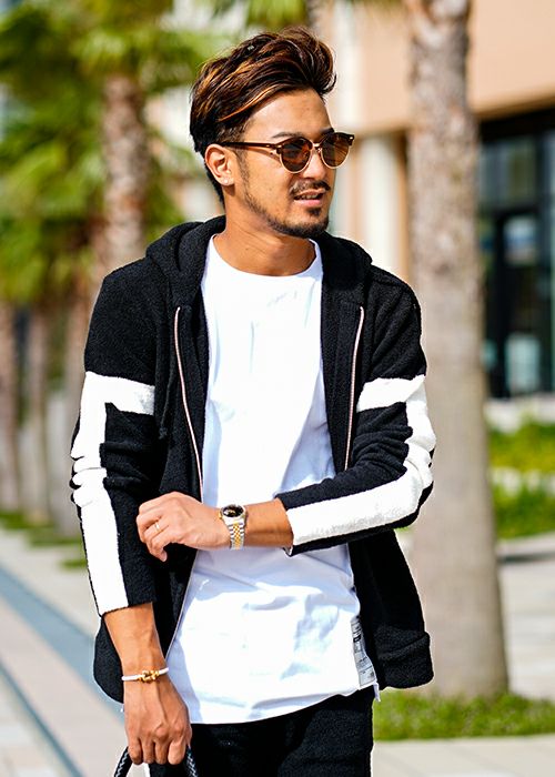 フェザーモールラインジップパーカー | adamsJUGGLER（アダムス