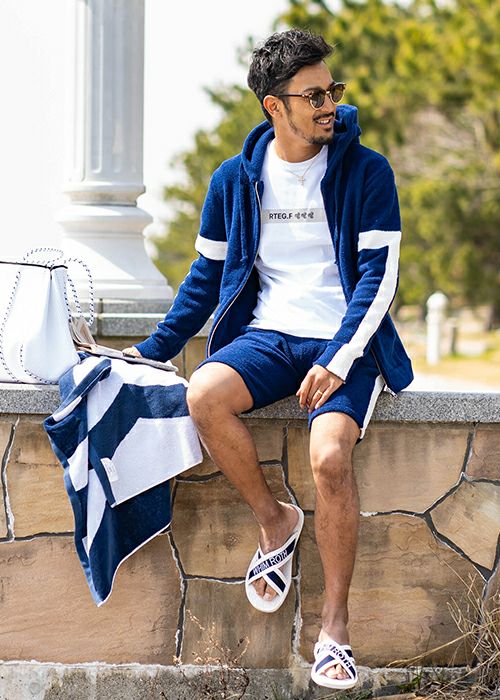 フェザーモールラインジップパーカー | adamsJUGGLER（アダムス