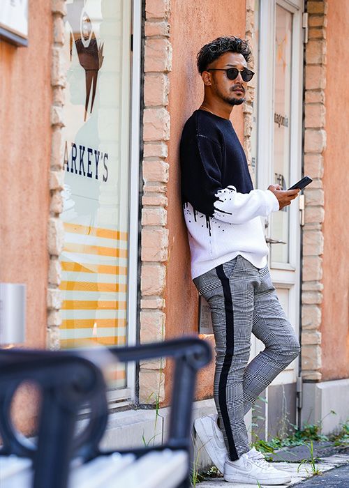 RTEGグレンチェックラインパンツ | adamsJUGGLER（アダムスジャグラー