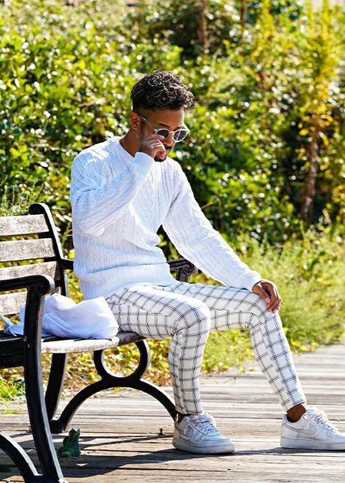 RTEG23ウィンドウペインチェックパンツ | adamsJUGGLER（アダムス