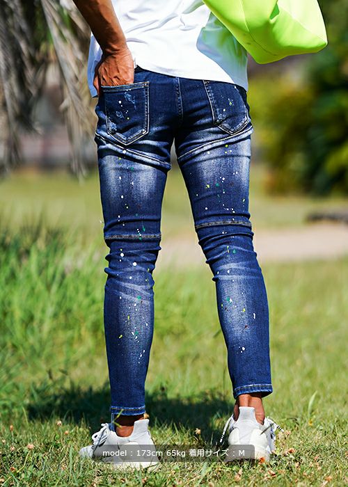 メニーCペイントデニムロングパンツ | adamsJUGGLER（アダムス