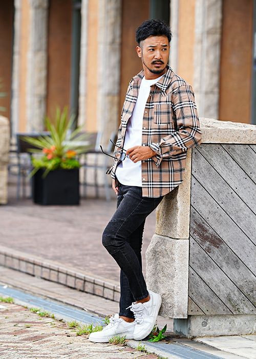 B2チェックロングシャツ | adamsJUGGLER（アダムスジャグラー）公式