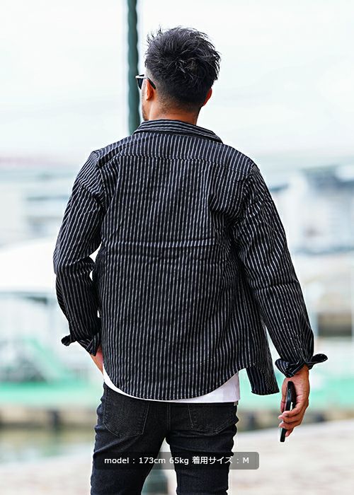 SALE】G/Bストライプロングシャツ | adamsJUGGLER（アダムスジャグラー