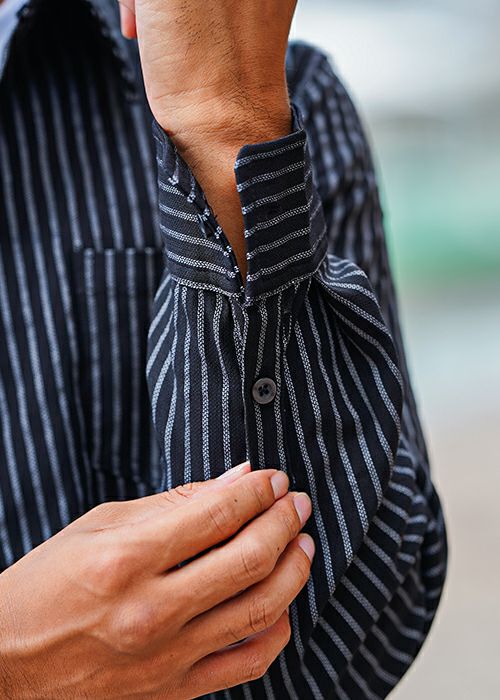SALE】G/Bストライプロングシャツ | adamsJUGGLER（アダムスジャグラー