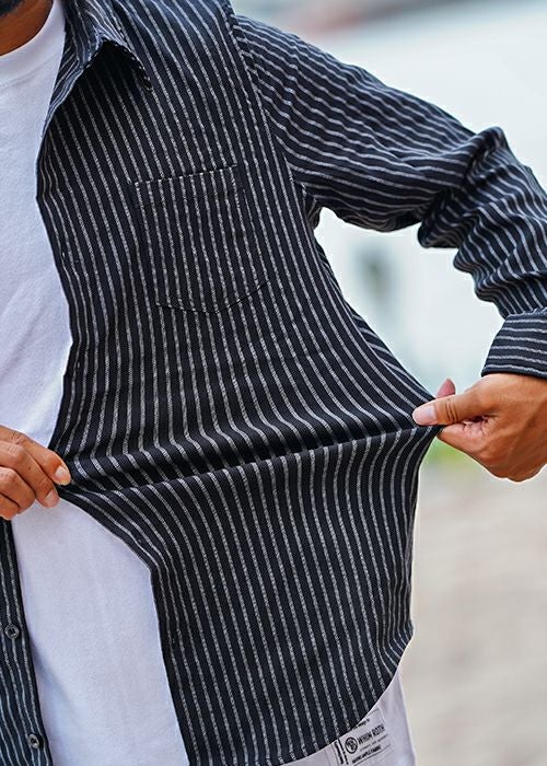 SALE】G/Bストライプロングシャツ | adamsJUGGLER（アダムスジャグラー