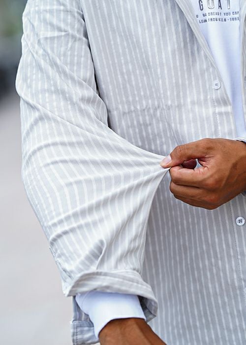 SALE】G/Bストライプロングシャツ | adamsJUGGLER（アダムスジャグラー