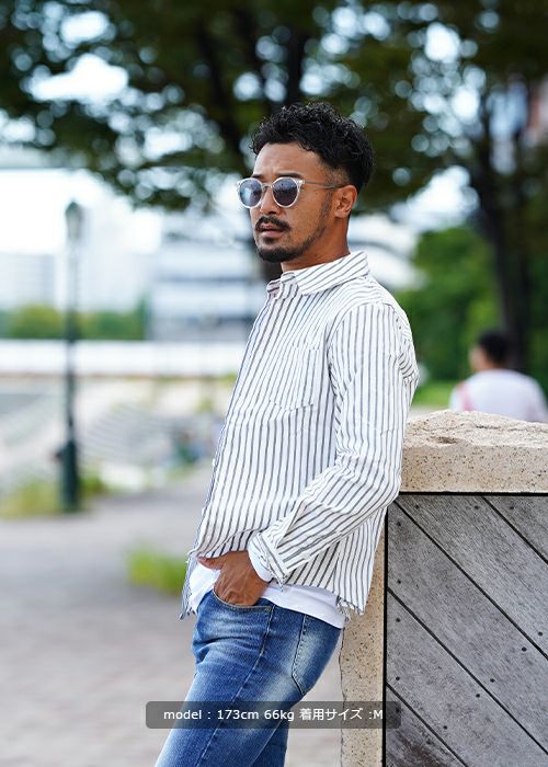 jeanasis スエードライクBIGシャツ 2019A/W JEANASIS（ジーナシス）の「シェードブリーチBIGシャツ/105797（シャツ