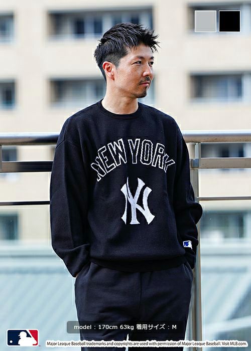 MLBニットNY クルーネック／ニット／メンズ