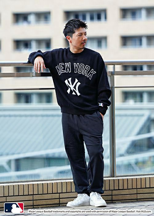 MLBニットNY クルーネック／ニット／メンズ