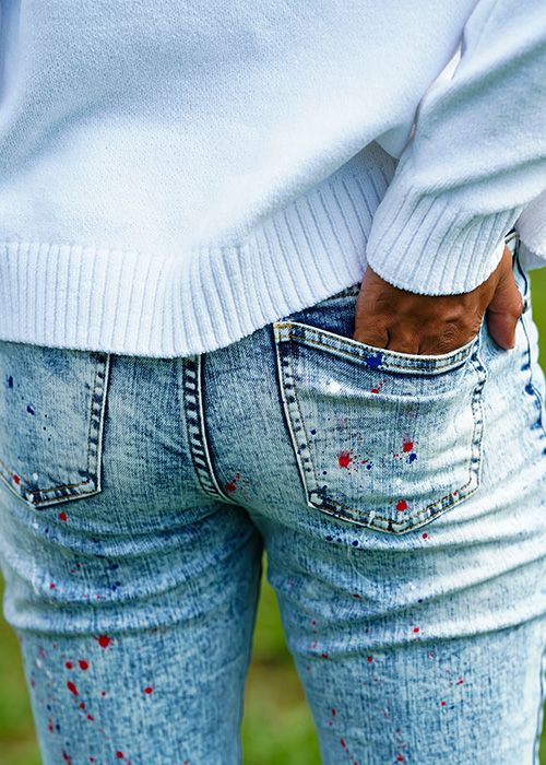 ケミカルペイントデニムロングパンツ | adamsJUGGLER（アダムス