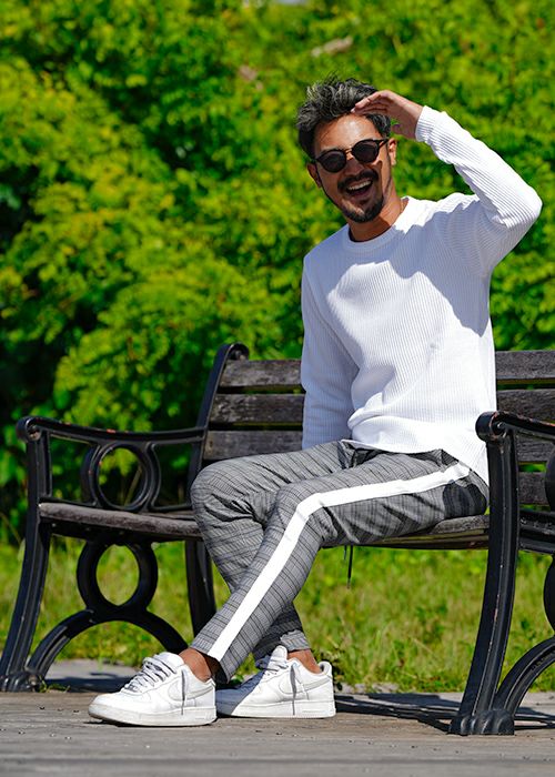 R.T.E.Gチェックラインパンツ | adamsJUGGLER（アダムスジャグラー