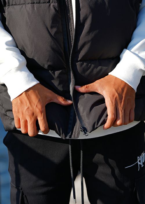 アダムスジャグラー ダウンベスト Lサイズ LOGO ZIP DOWN VEST | adamsJUGGLER（アダムスジャグラー）公式