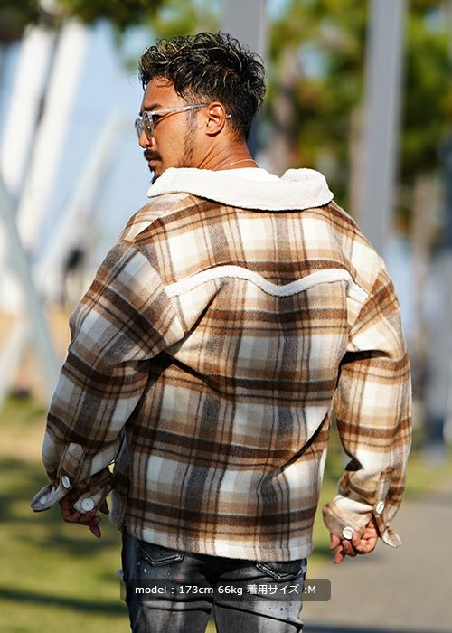 タータンチェックボアブルゾン | adamsJUGGLER（アダムスジャグラー