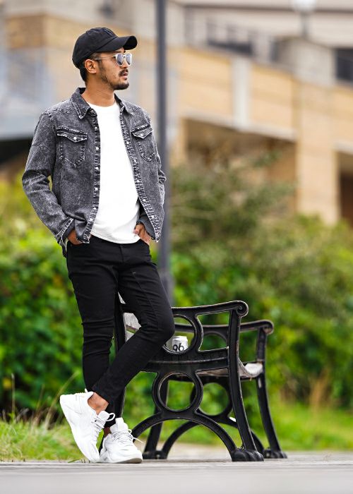 リファインドダメージブラックデニムロングパンツ | adamsJUGGLER