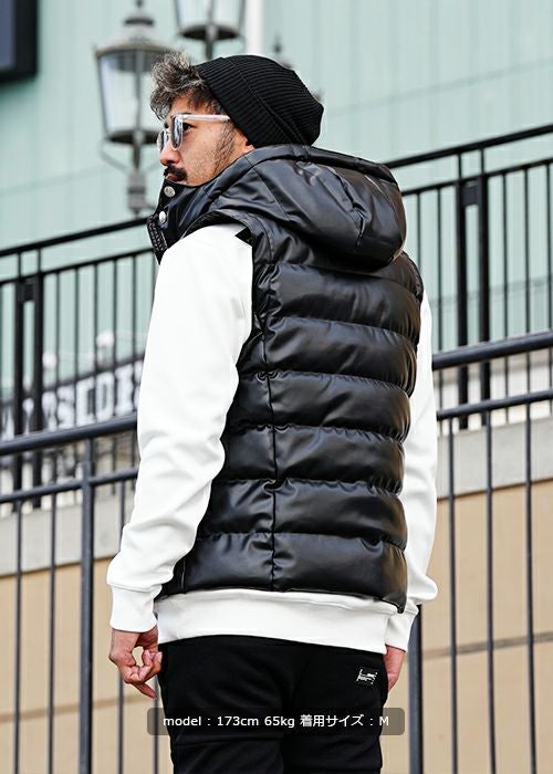 SALE】レザーパファーベスト | adamsJUGGLER（アダムスジャグラー