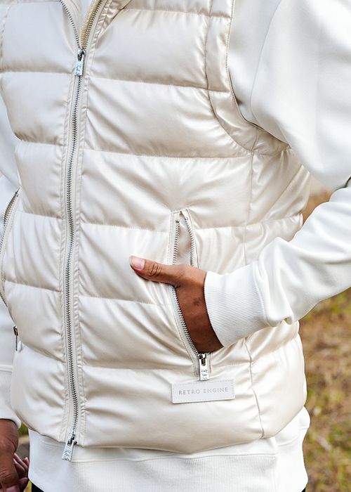 SALE】レザーパファーベスト | adamsJUGGLER（アダムスジャグラー