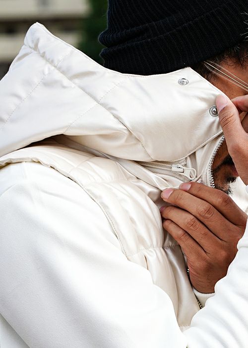 SALE】レザーパファーベスト | adamsJUGGLER（アダムスジャグラー