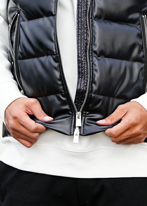 SALE】レザーパファーベスト | adamsJUGGLER（アダムスジャグラー