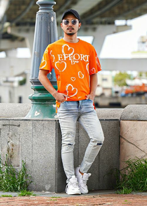 L/インディゴダメージデニムロングパンツ | adamsJUGGLER（アダムス