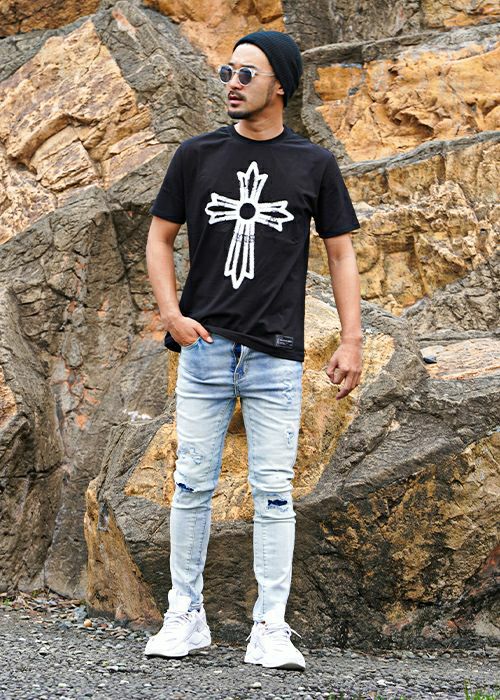 L/インディゴダメージデニムロングパンツ | adamsJUGGLER（アダムス