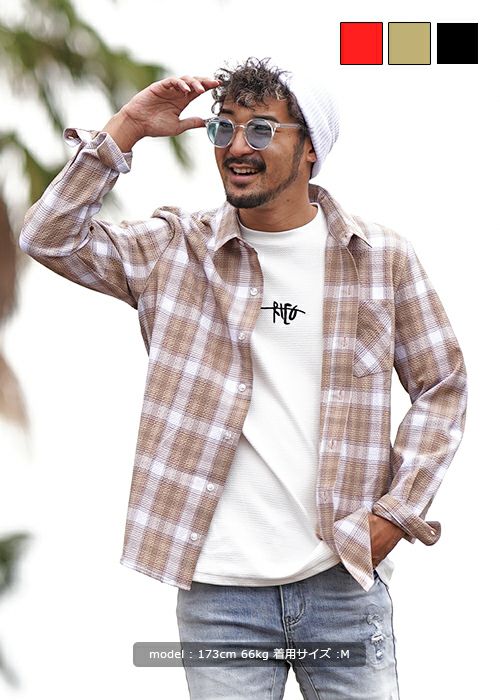 24RTEGS/チェックロングシャツ | adamsJUGGLER（アダムスジャグラー