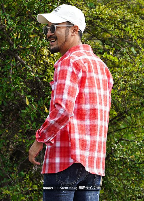24RTEGS/チェックロングシャツ | adamsJUGGLER（アダムスジャグラー