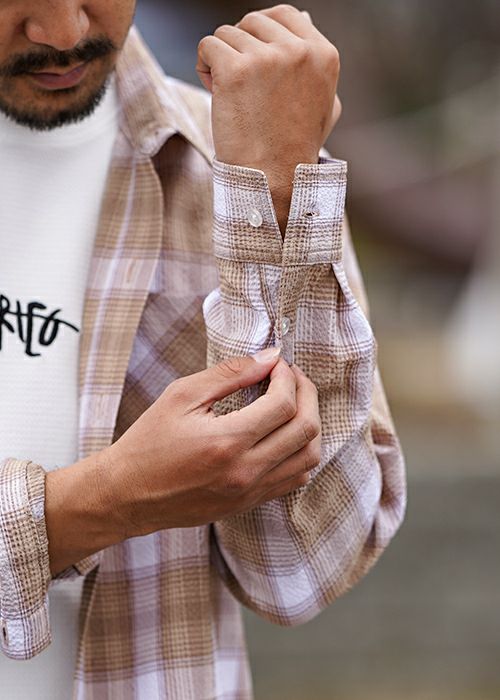 24RTEGS/チェックロングシャツ | adamsJUGGLER（アダムスジャグラー