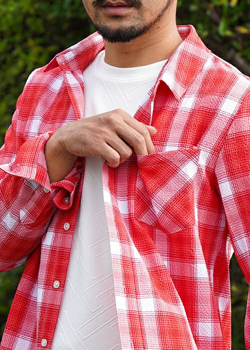 24RTEGS/チェックロングシャツ | adamsJUGGLER（アダムスジャグラー