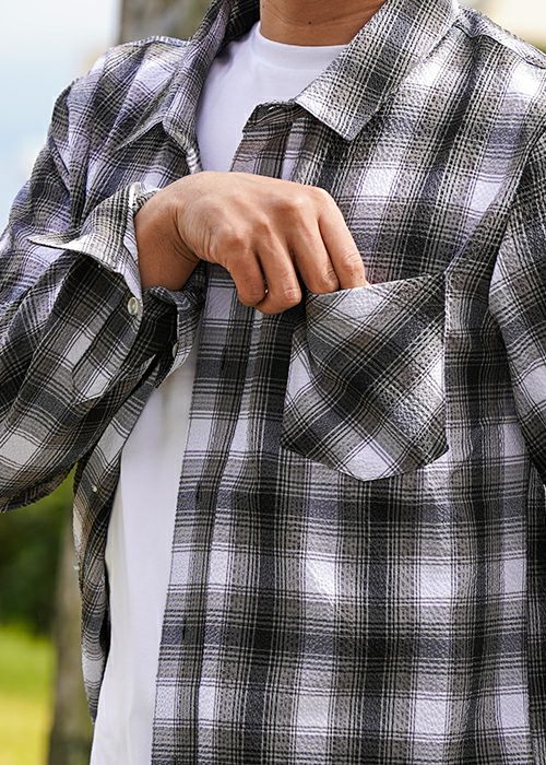 24RTEGS/チェックロングシャツ | adamsJUGGLER（アダムスジャグラー