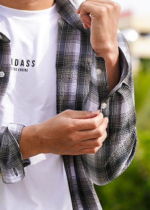 24RTEGS/チェックロングシャツ | adamsJUGGLER（アダムスジャグラー