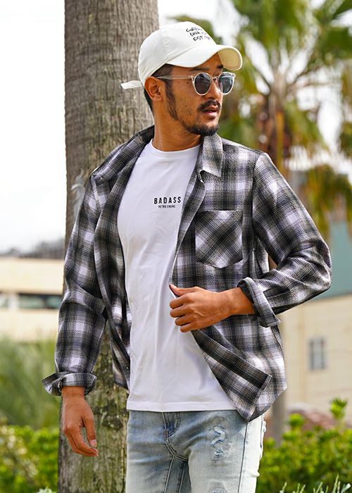 24RTEGS/チェックロングシャツ | adamsJUGGLER（アダムスジャグラー