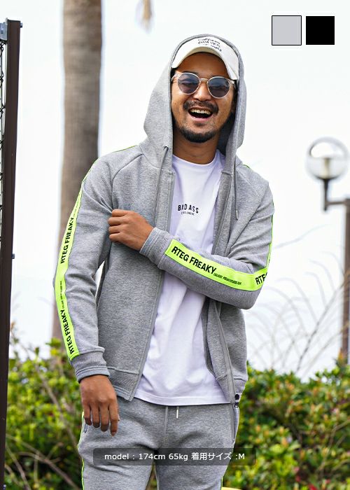 RTEG/ネオンテープジップフーディー | adamsJUGGLER（アダムス