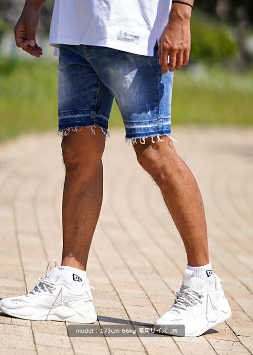 カットオフデニムショートパンツ | adamsJUGGLER(アダムスジャグラー カットオフデニムショートパンツ | adamsJUGGLER(アダムスジャグラー