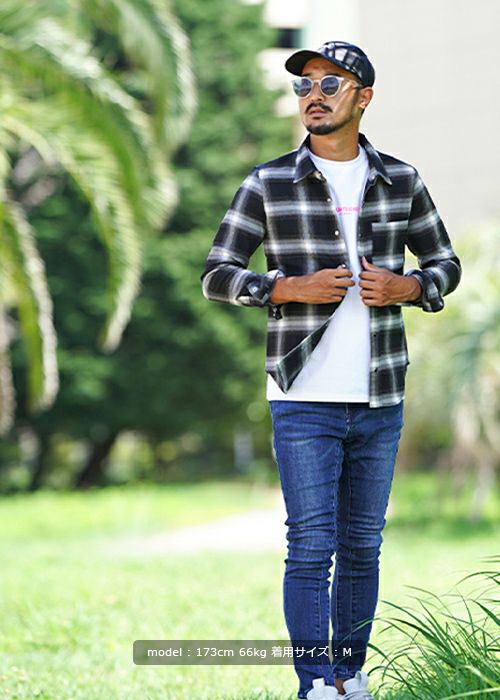 O.Eチェックロングシャツ | adamsJUGGLER（アダムスジャグラー）公式
