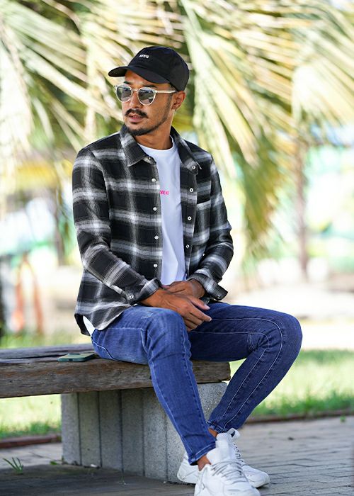 O.Eチェックロングシャツ | adamsJUGGLER（アダムスジャグラー）公式