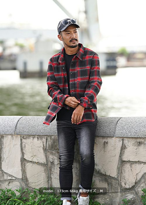 O.Eチェックロングシャツ | adamsJUGGLER（アダムスジャグラー）公式