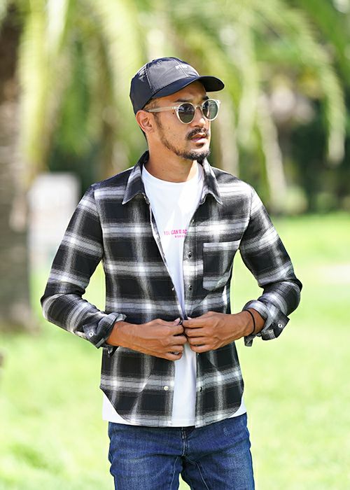 O.Eチェックロングシャツ | adamsJUGGLER（アダムスジャグラー）公式