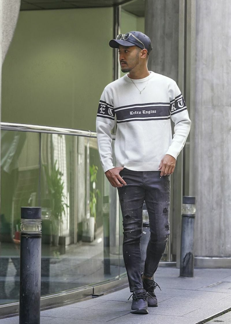 G/ブラックペイントデニムパンツ | adamsJUGGLER（アダムスジャグラー