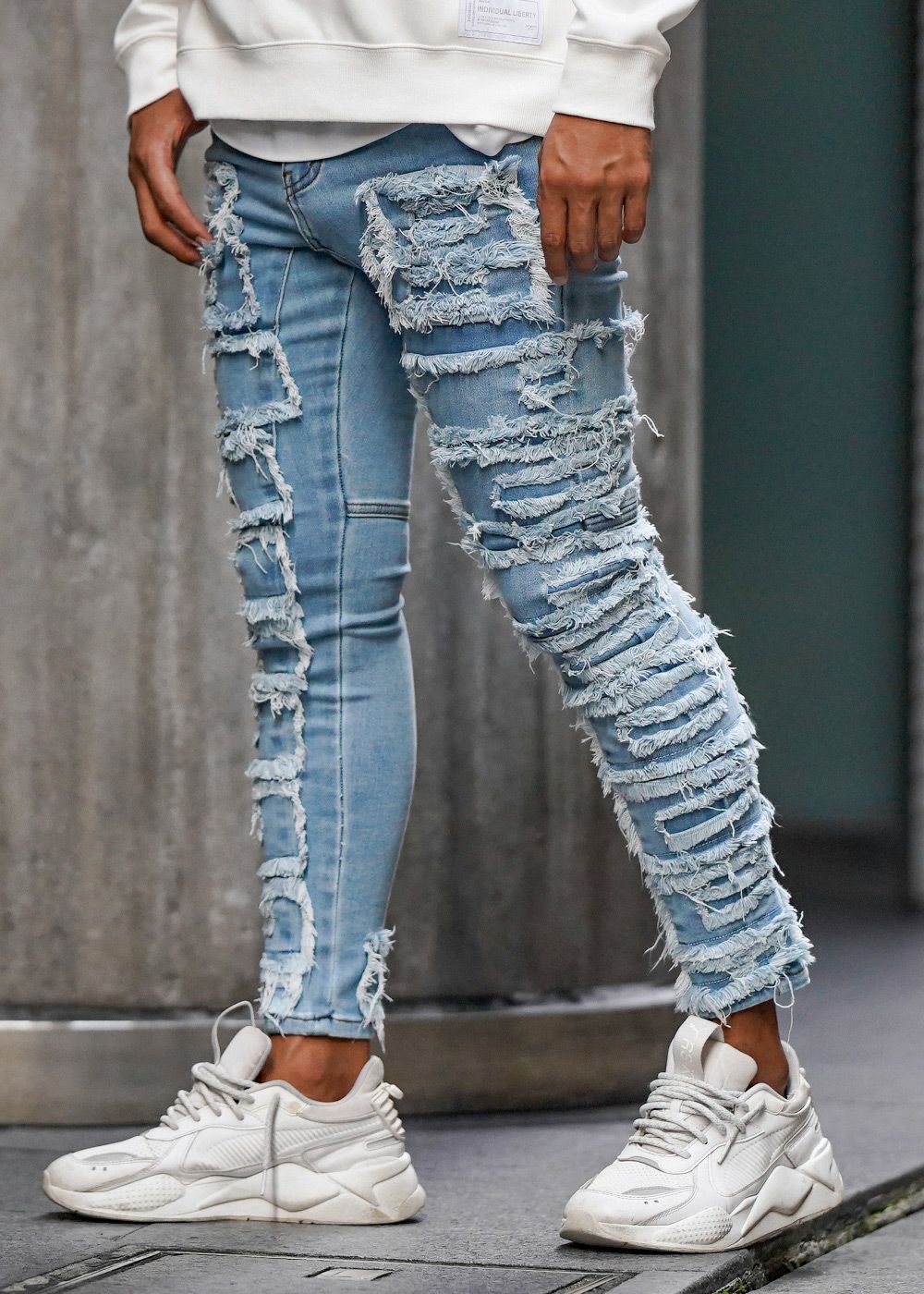 【アダムスジャグラー 】フリンジデニムロングパンツ　Mサイズ 24/フリンジデニムロングパンツ | adamsJUGGLER（アダムスジャグラー