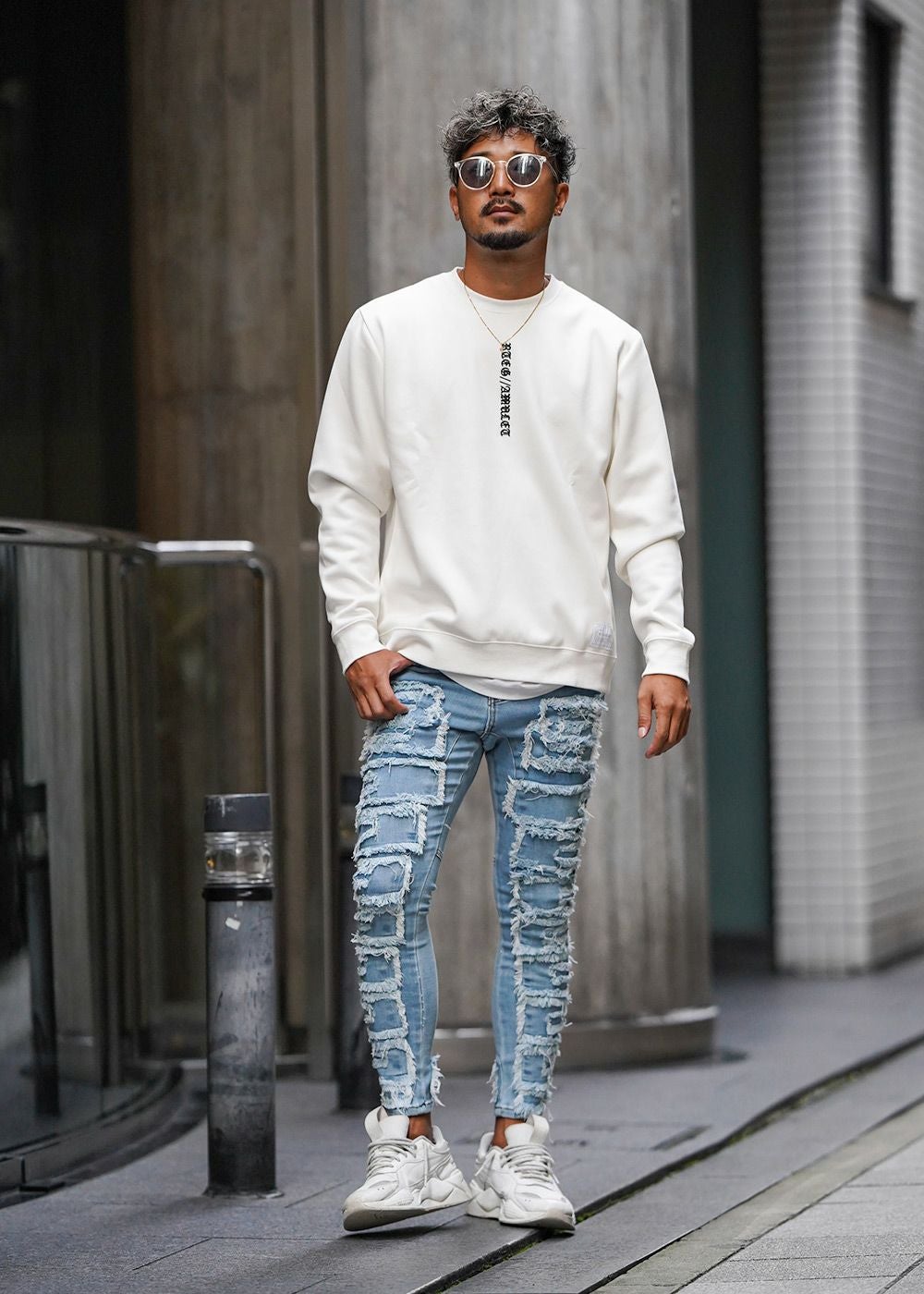 24/フリンジデニムロングパンツ | adamsJUGGLER（アダムスジャグラー