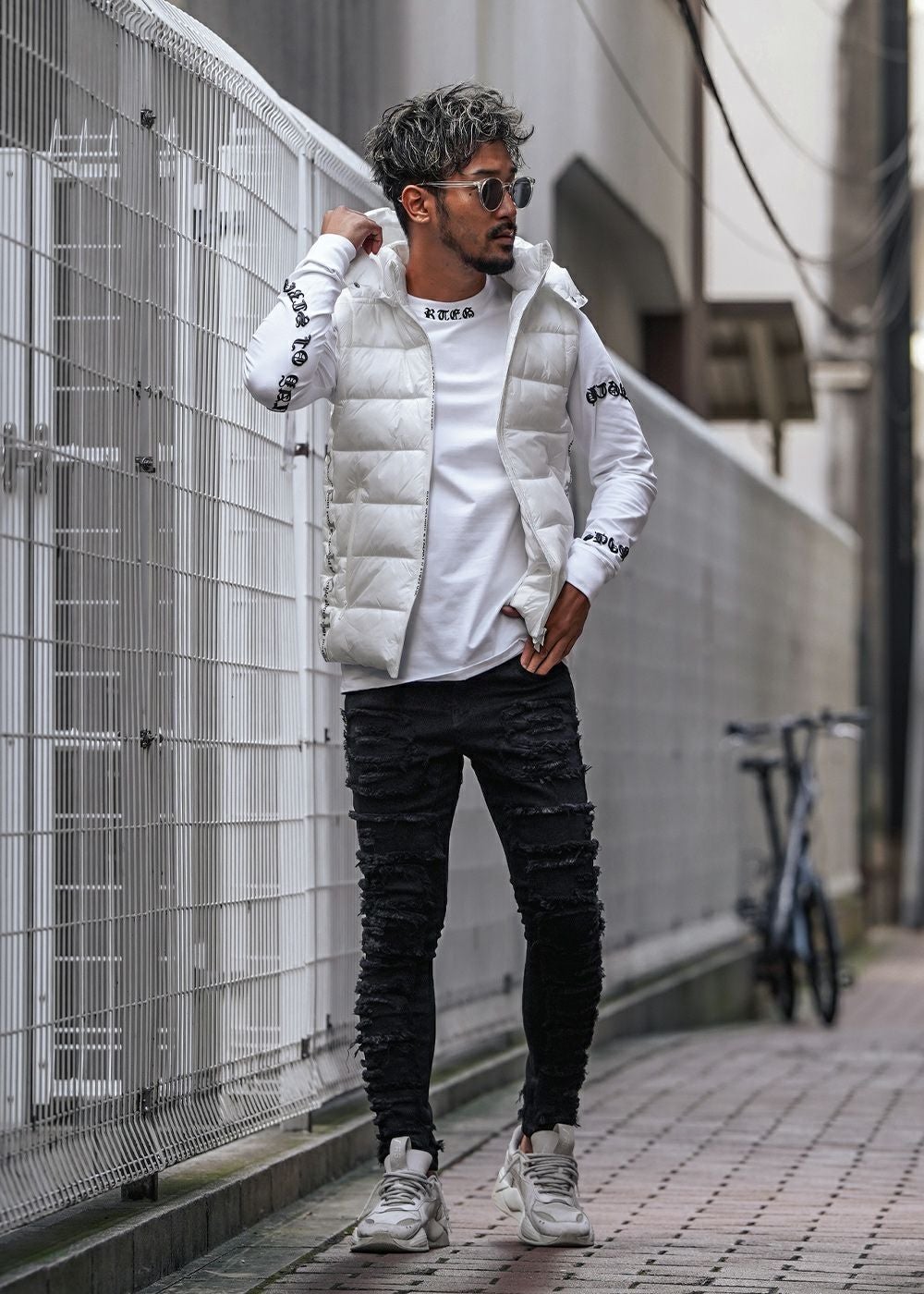 24/フリンジデニムロングパンツ | adamsJUGGLER（アダムスジャグラー