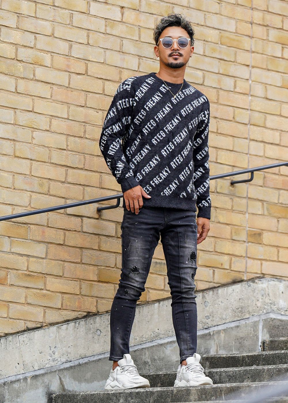 RTEG/フリーキーモヘアニット クルーネック／ニット／メンズ