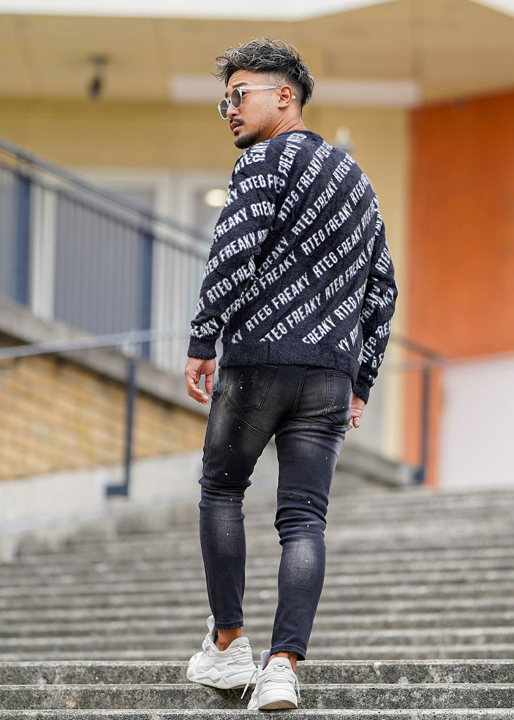 RTEG/フリーキーモヘアニット クルーネック／ニット／メンズ