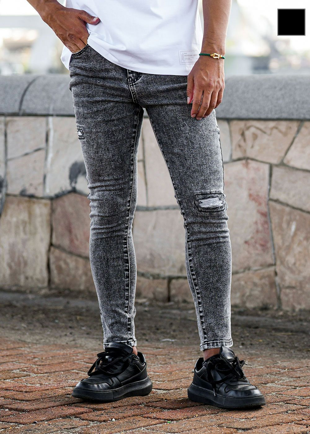 ブラックS.Dデニムロングパンツ | adamsJUGGLER（アダムスジャグラー