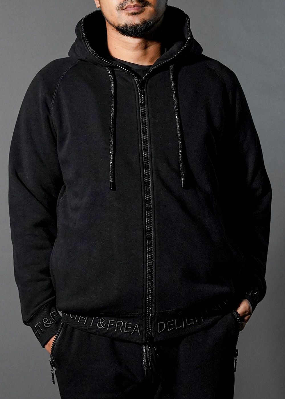 RTEG/ラインストーンジップフーディー | adamsJUGGLER（アダムス