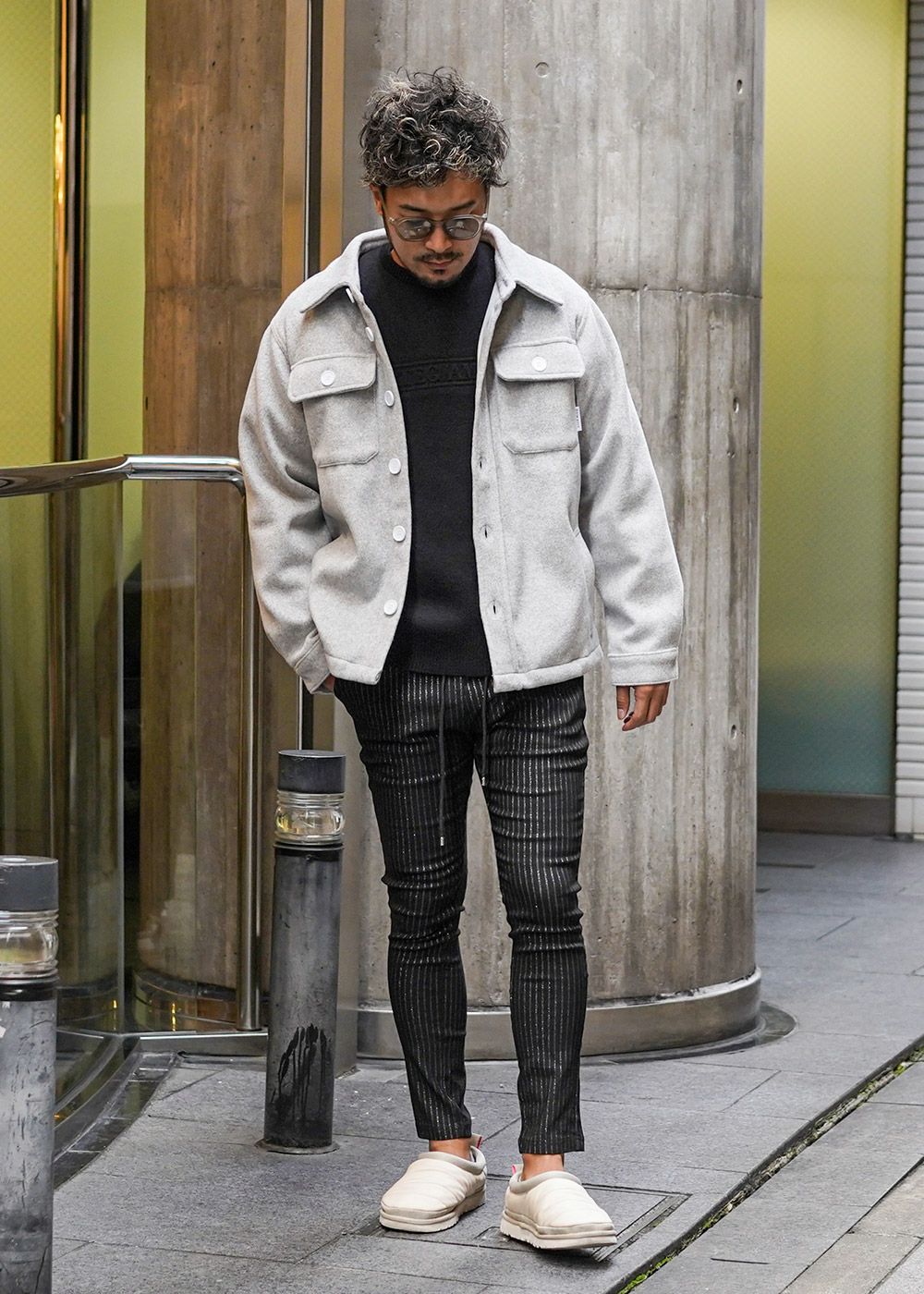 RTEGシャイニーストライプパンツ | adamsJUGGLER（アダムスジャグラー